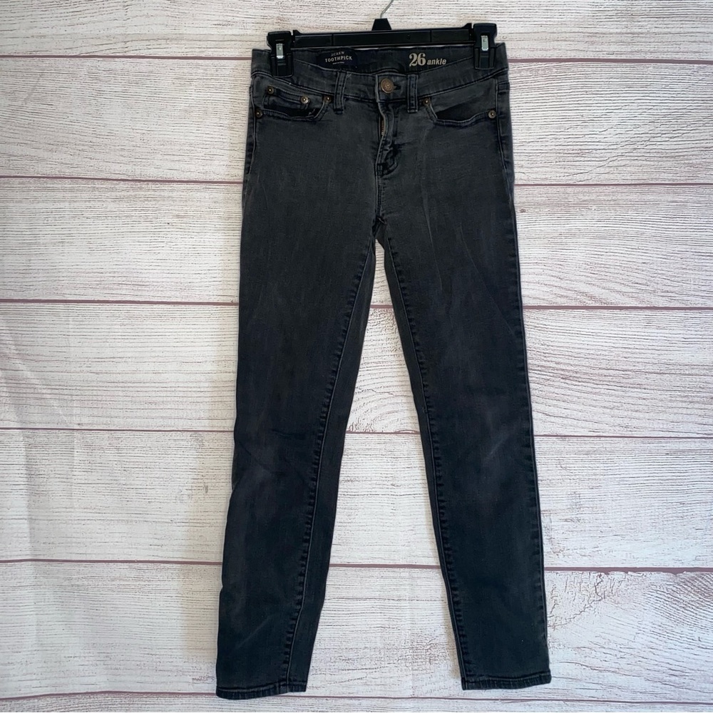 J. Crew toothpick women’s black jeans 26 ankle